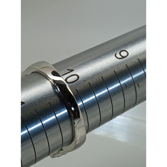 Vintage Ring Size 10 Silver Tone White Gold GP Sim Diamond CZ Cocktail NOS - Picture 2 of 10